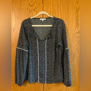 Black and White Polka Dot Blouse